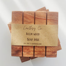 Load image into Gallery viewer, Neem Wood Soap Dish (4x4)
