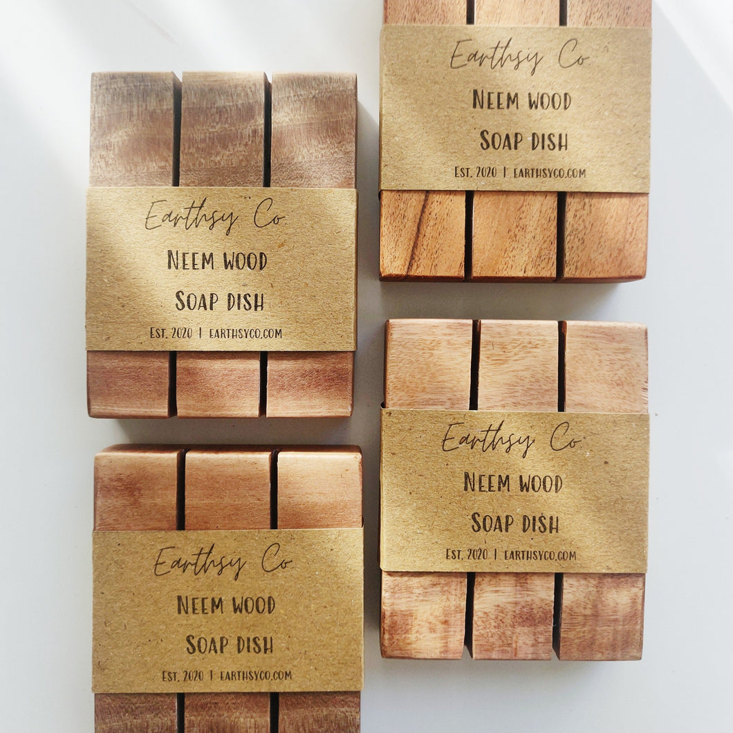 Neem Wood Soap Dish (4x3)
